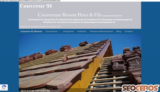 couvreur91besson.fr desktop náhled obrázku