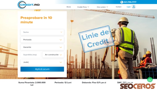 credit.ro/linie-de-credit desktop előnézeti kép
