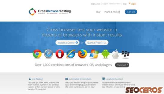 crossbrowsertesting.com desktop előnézeti kép