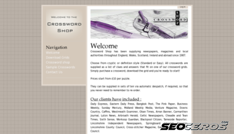 crosswordshop.co.uk desktop náhled obrázku