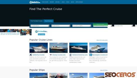 cruiseline.com desktop náhľad obrázku