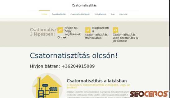 csatornadoki.hu desktop előnézeti kép