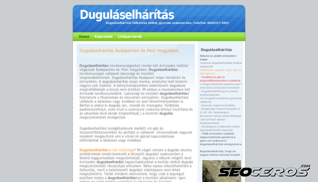 csatornadugulas.hu desktop előnézeti kép