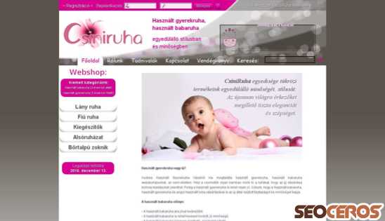csiniruha.hu desktop előnézeti kép