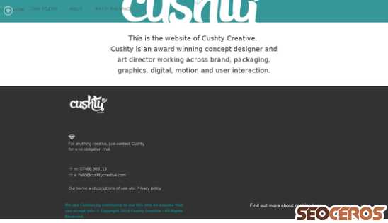 cushtycreative.com desktop förhandsvisning