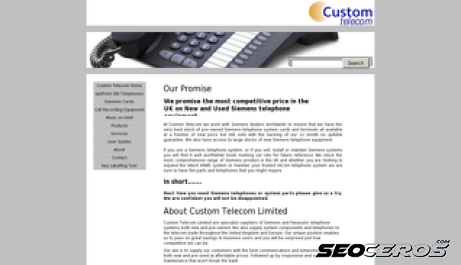 customtelecom.co.uk desktop previzualizare