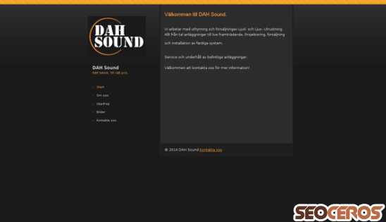 dahsound.se desktop förhandsvisning