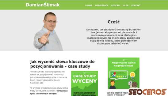 damianslimak.pl desktop förhandsvisning