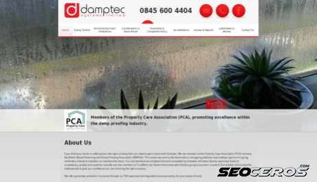 damptec.co.uk desktop Vista previa