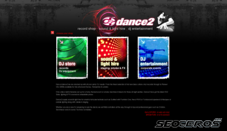 dance2.co.uk desktop előnézeti kép