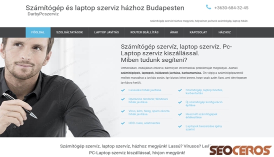 darbypcszerviz.hu desktop obraz podglądowy