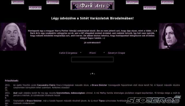 darkarts.hu desktop előnézeti kép