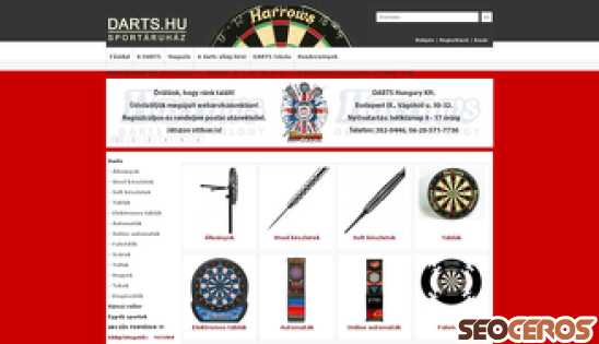 darts.hu desktop náhľad obrázku