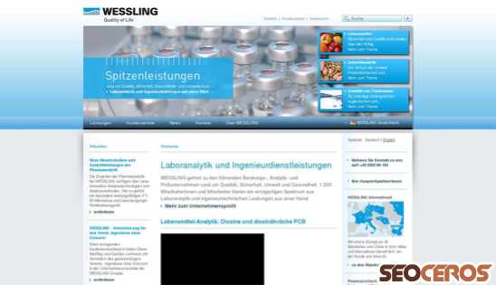 wessling-group.com desktop förhandsvisning