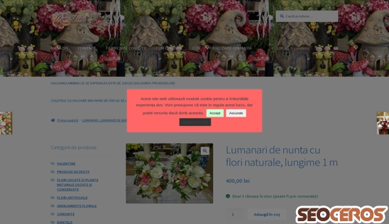 decofelice.ro/produs/lumanari-de-cununie-cu-flori-naturale desktop náhled obrázku