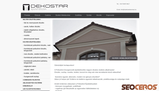 dekostar-stukko.hu desktop náhľad obrázku