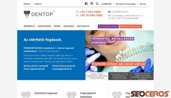 dentop.hu desktop preview
