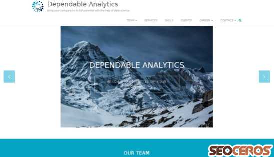dependable-analytics.com desktop vista previa