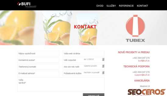 dev.bufi.sk/kontakt desktop náhľad obrázku