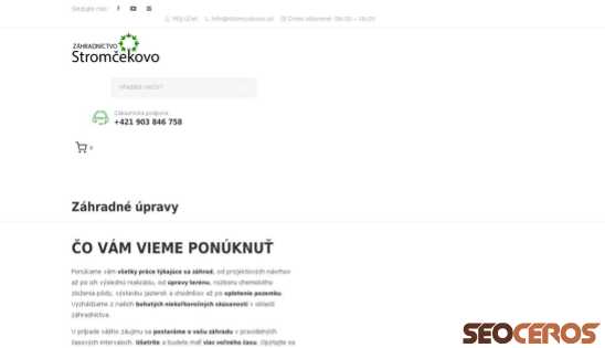 dev.stromcekovo.sk/zahradne-upravy desktop obraz podglądowy