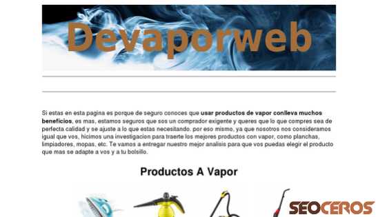devaporweb.com desktop preview