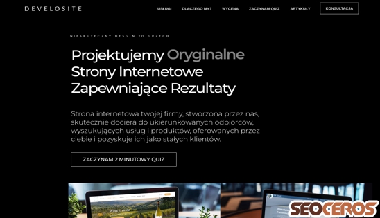 develosite.pl desktop förhandsvisning