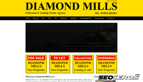 diamondmills.co.uk desktop previzualizare