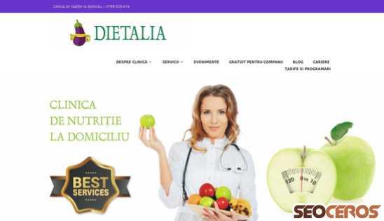 dietalia.ro desktop förhandsvisning