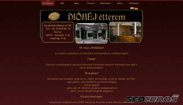 diohej.hu desktop előnézeti kép