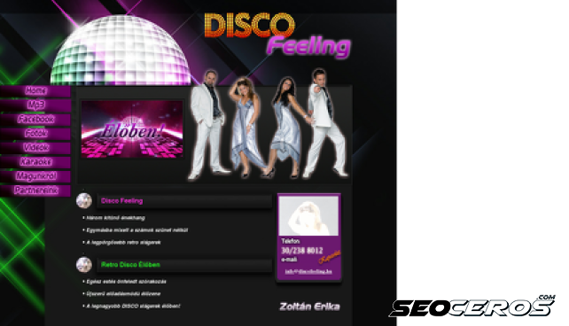 discofeeling.hu desktop előnézeti kép