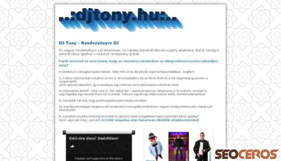 djtony.hu desktop förhandsvisning