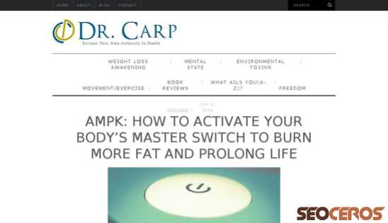 drcarp.com/ampk-how-to-activate-your-bodys-master-switch-to-burn-more-fat-and-prolong-life desktop obraz podglądowy