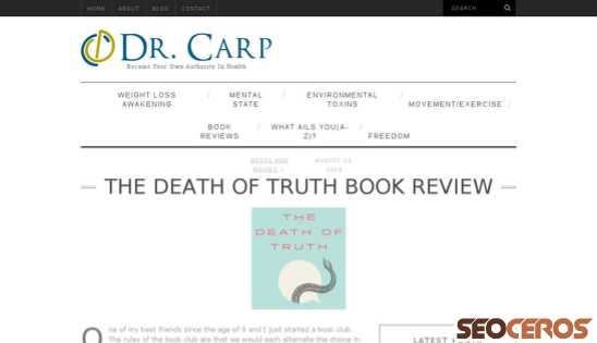 drcarp.com/the-death-of-truth-book-review desktop prikaz slike