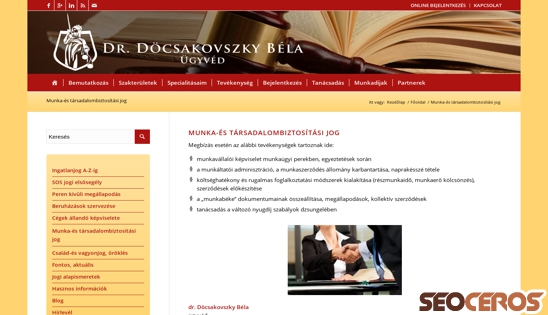 drdocsakovszky.hu/fooldal/munka-es-tarsadalombiztositasi-jog desktop előnézeti kép