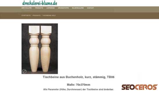 drechslerei-blume.de/produkte/tischbeine-aus-buchenholz-kurz-staemmig-tb06 desktop 미리보기