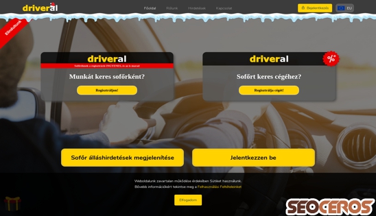 driveral.eu desktop előnézeti kép