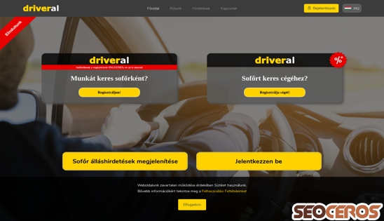 driveral.hu desktop előnézeti kép