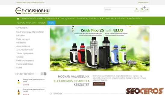 e-liquidshop.hu desktop förhandsvisning