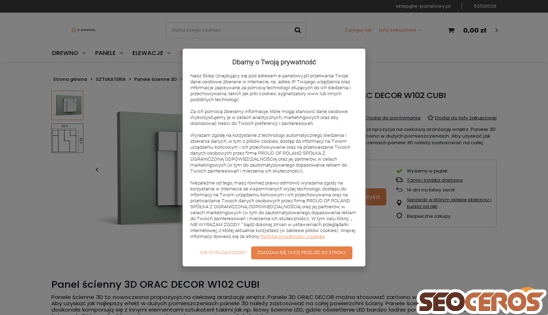 e-panelowy.pl/pl/products/panel-scienny-3d-orac-decor-w102-cubi-1385.html desktop obraz podglądowy