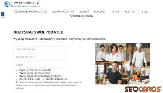 e-zwrotpodatku.pl desktop Vorschau