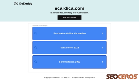 ecardica.com desktop förhandsvisning