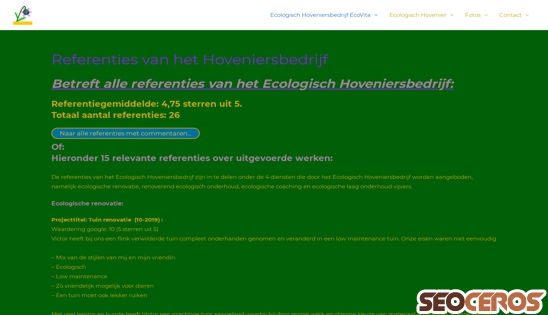 ecovitahoveniers.nl/referenties desktop előnézeti kép