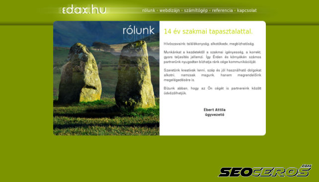 edax.hu desktop előnézeti kép