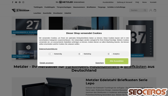 edelstahl-tuerklingel.de desktop előnézeti kép
