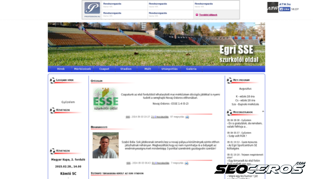 egrifoci.hu desktop náhľad obrázku