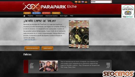 elche.parapark.es desktop náhľad obrázku