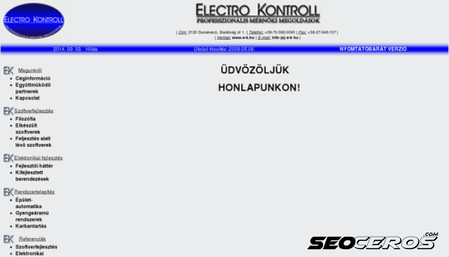 electrokontroll.hu desktop förhandsvisning