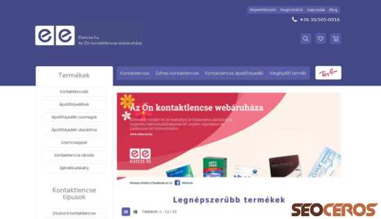 elencse.hu desktop obraz podglądowy