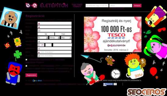 eletepitok.hu desktop náhľad obrázku