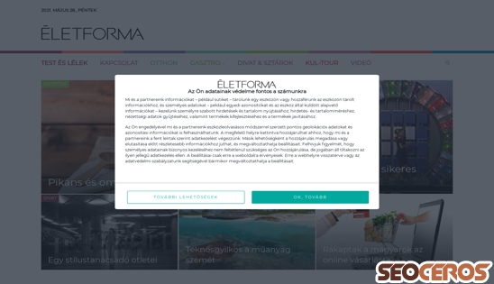 eletforma.hu desktop náhľad obrázku